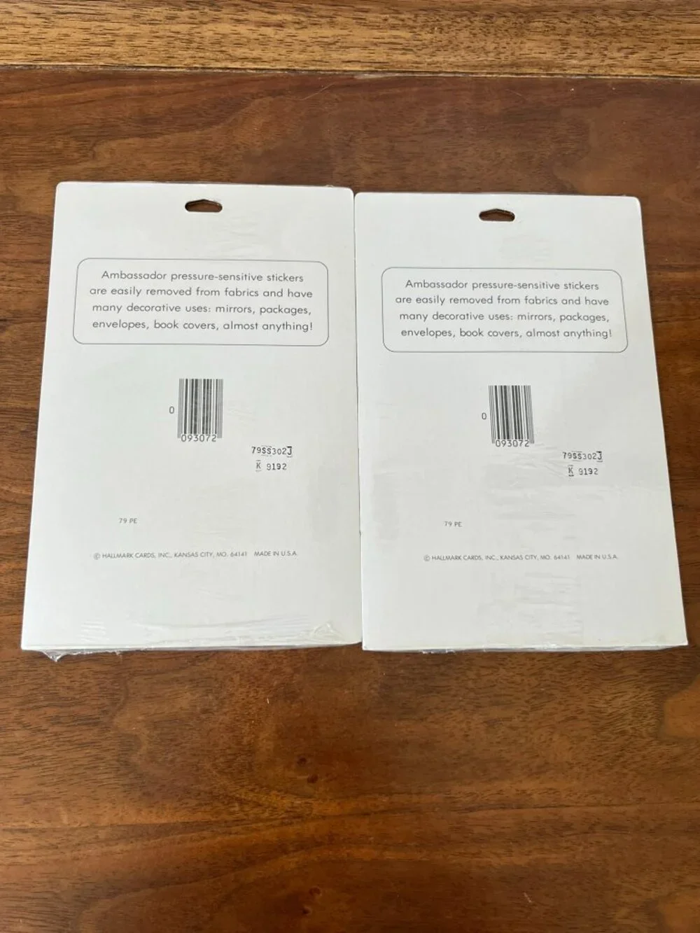 2 Sealed Vtg. 1979 Floral Ambassador Hallmark Sticker Packages Flower Stickers